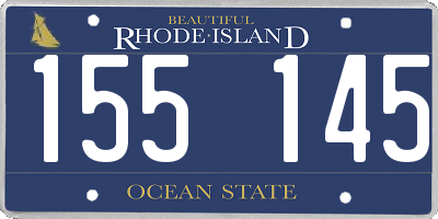 RI license plate 155145