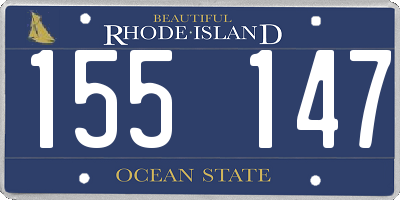 RI license plate 155147