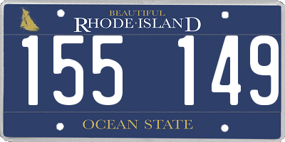 RI license plate 155149