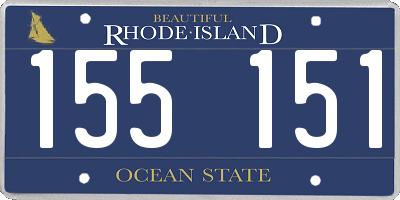 RI license plate 155151