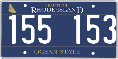 RI license plate 155153