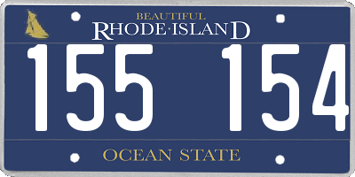 RI license plate 155154