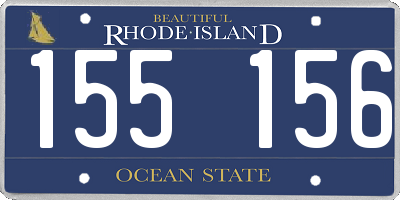 RI license plate 155156