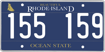 RI license plate 155159