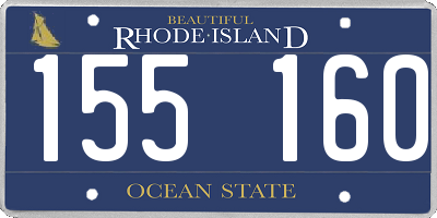 RI license plate 155160