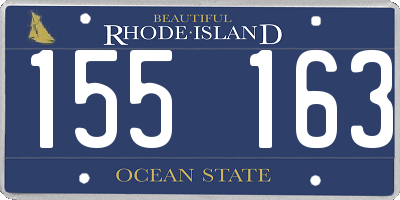 RI license plate 155163