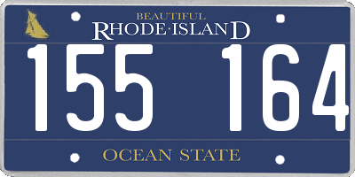 RI license plate 155164
