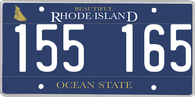 RI license plate 155165