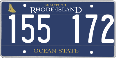 RI license plate 155172