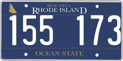 RI license plate 155173