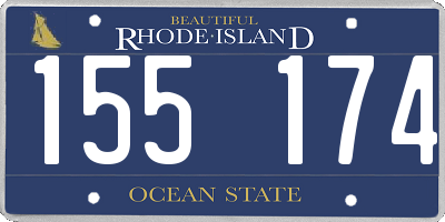 RI license plate 155174