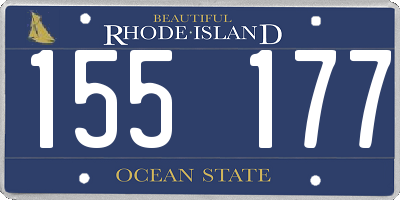 RI license plate 155177