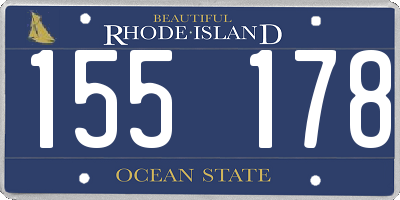 RI license plate 155178