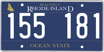 RI license plate 155181