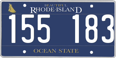 RI license plate 155183