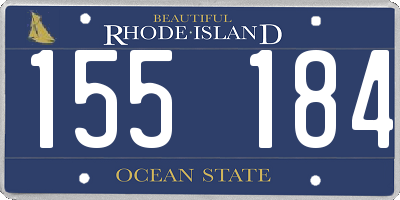 RI license plate 155184