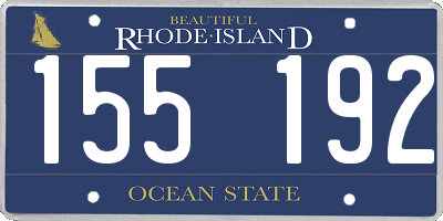RI license plate 155192