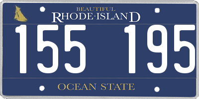 RI license plate 155195
