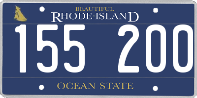 RI license plate 155200