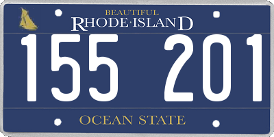 RI license plate 155201