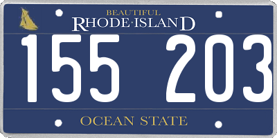 RI license plate 155203