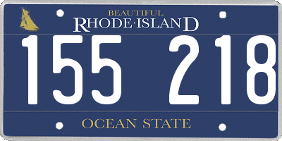 RI license plate 155218