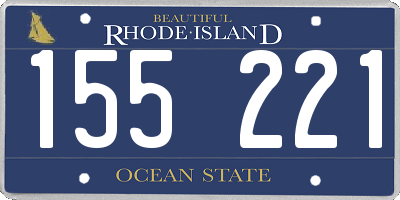 RI license plate 155221
