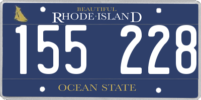 RI license plate 155228