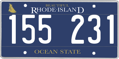 RI license plate 155231