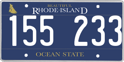 RI license plate 155233