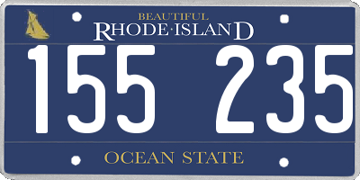 RI license plate 155235