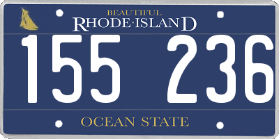 RI license plate 155236