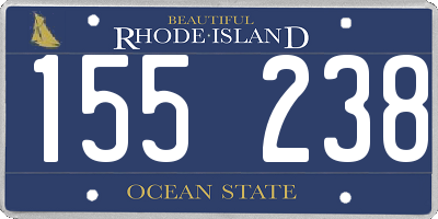 RI license plate 155238