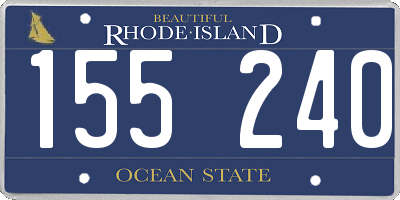 RI license plate 155240