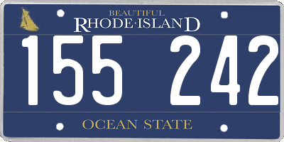 RI license plate 155242