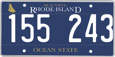 RI license plate 155243