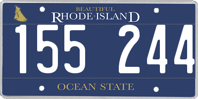 RI license plate 155244