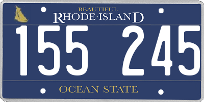 RI license plate 155245