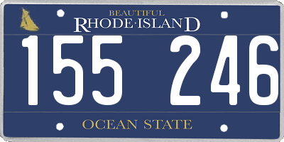 RI license plate 155246