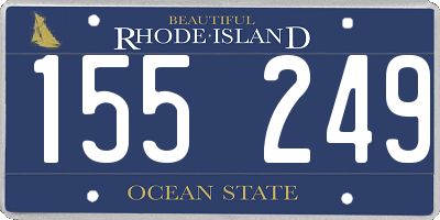 RI license plate 155249