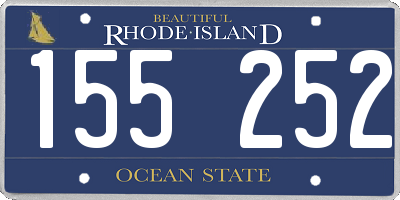 RI license plate 155252