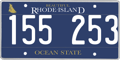 RI license plate 155253