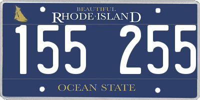 RI license plate 155255