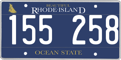 RI license plate 155258