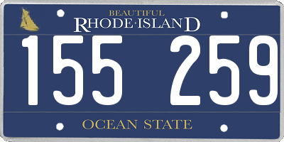 RI license plate 155259