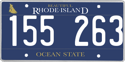 RI license plate 155263