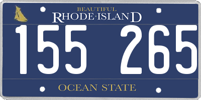 RI license plate 155265
