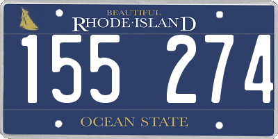 RI license plate 155274