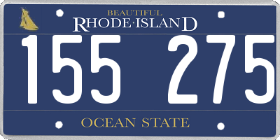 RI license plate 155275