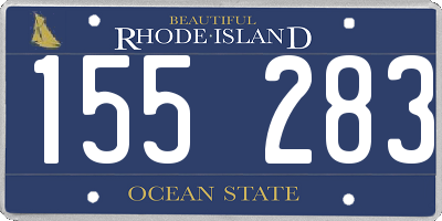 RI license plate 155283